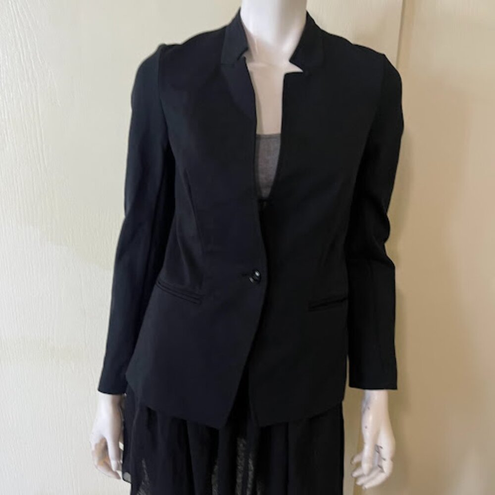 NEW Banana Republic Unstructured Stretch Ponte Blazer 0 - Picture 3 of 6